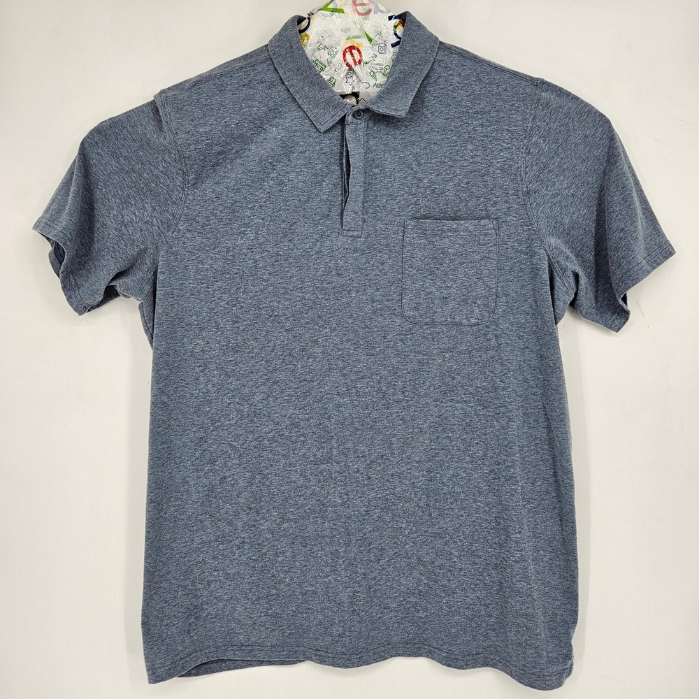 The Normal Brand Shirt Mens XXL Polo Short Sleeve Active Puremeso Blue